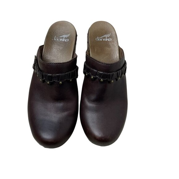 Dansko Womens 3101457045 Deni Leather Slip On Mules Clogs Brown EU40 US 10-10.5 - Picture 2 of 12